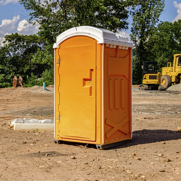 how often are the porta potties cleaned and serviced during a rental period in Cherryhill